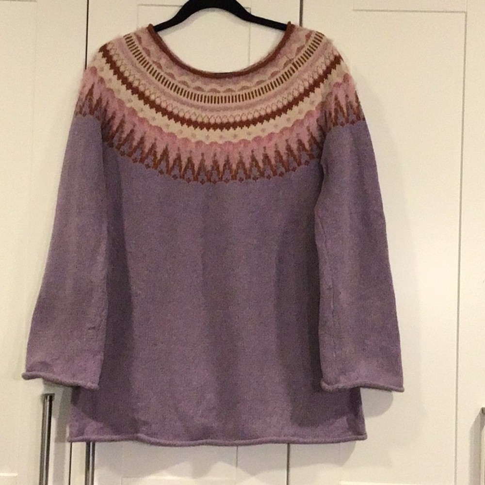 Sundance Women’s Fair Isle Wool Blend Knit Sweater